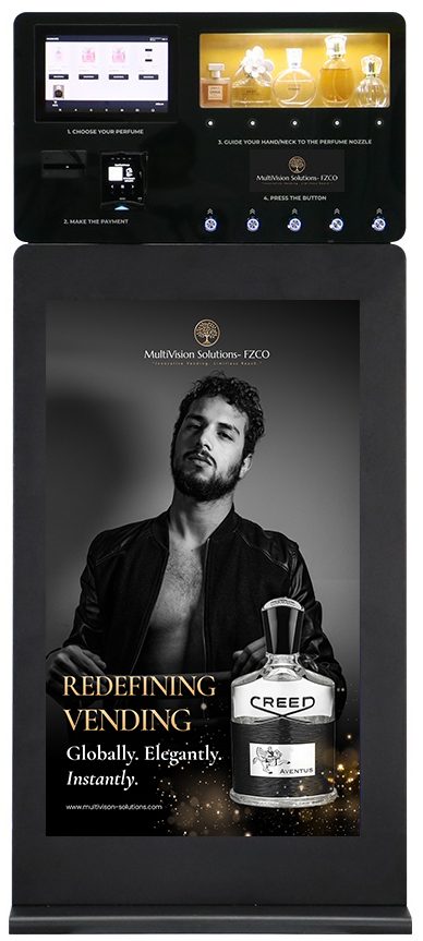 Perfume vending machine display