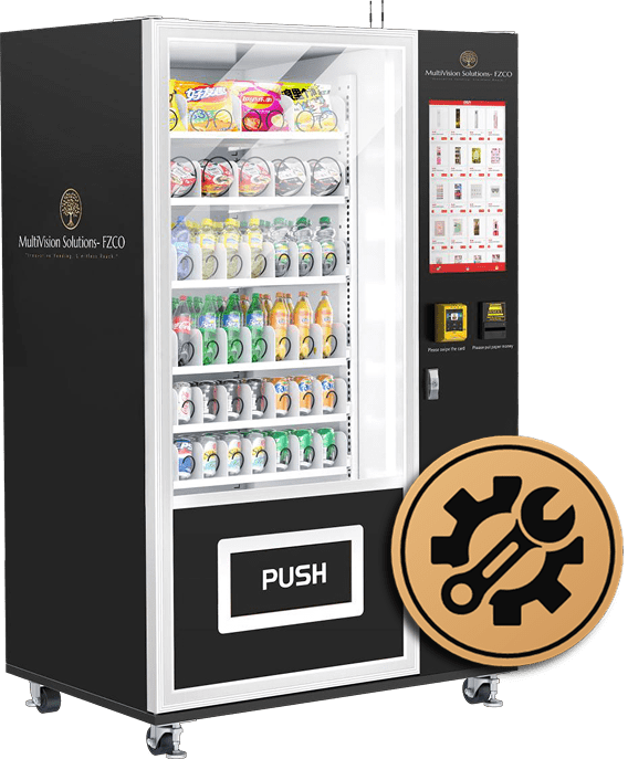 Vending machine maintenance needed.