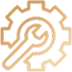 Gear and wrench icon